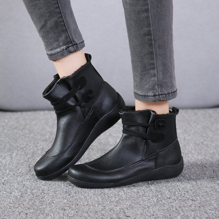 Vintage Fashion Plus Size - Bottines à enfiler vintage pour femmes,