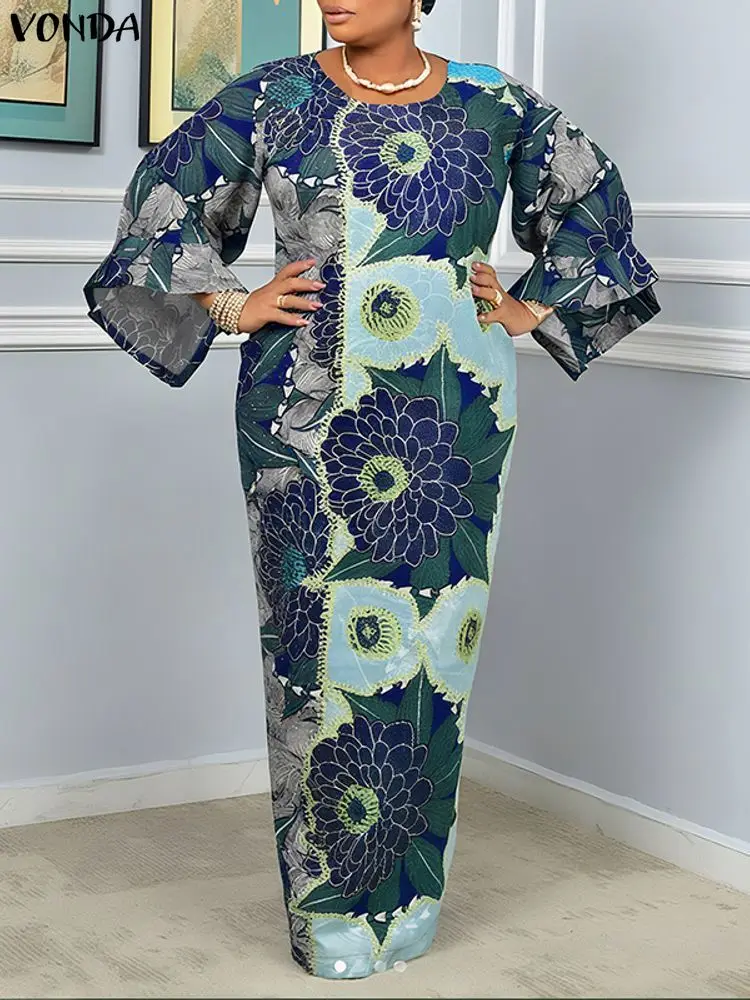 Vintage Fashion Plus Size - VONDA femmes bohème Maxi robes mode