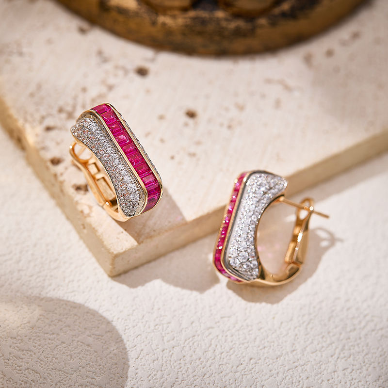 Vintage Fashion Collection - Boucles d'oreilles de créateur tendance pour