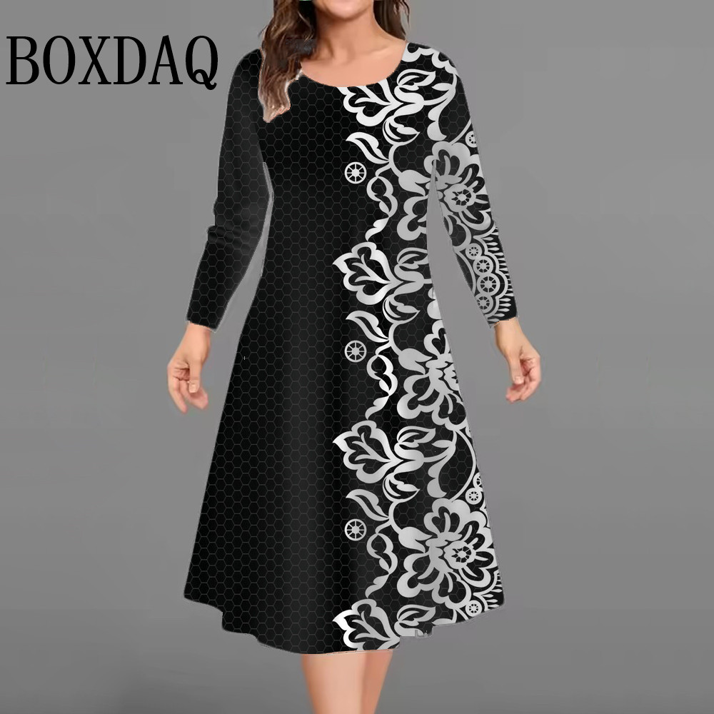 Vintage Fashion Plus Size - Nouvelle robe rétro pour femmes, imprimé