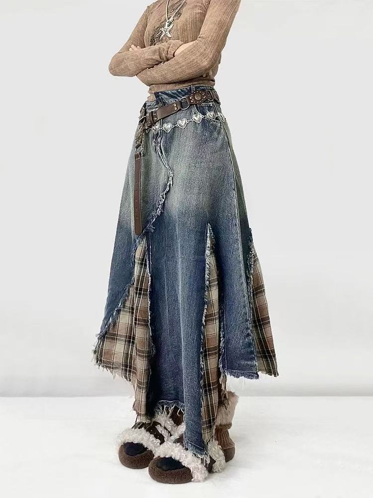 Jupes mi-longues en Denim pour - Denim Skirt Midi Vintage avis et prix