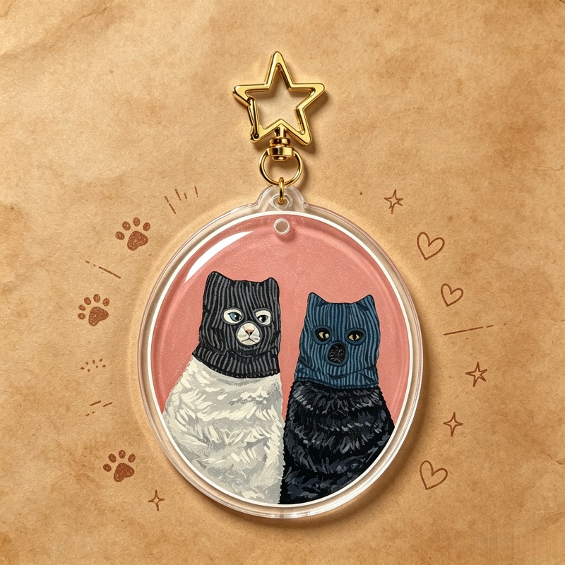 Porte-clés en acrylique Chat S - Vintage Fashion Collection avis et prix