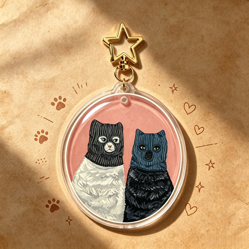 Porte-clés en acrylique Chat S - Vintage Fashion Collection avis et prix