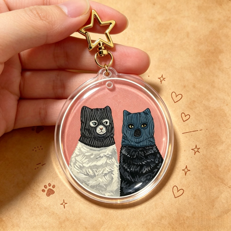 Porte-clés en acrylique Chat S - Vintage Fashion Collection avis et prix