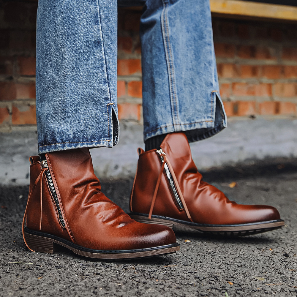 Bottes de moto vintage en cuir - Vintage Fashion Plus Size avis et prix