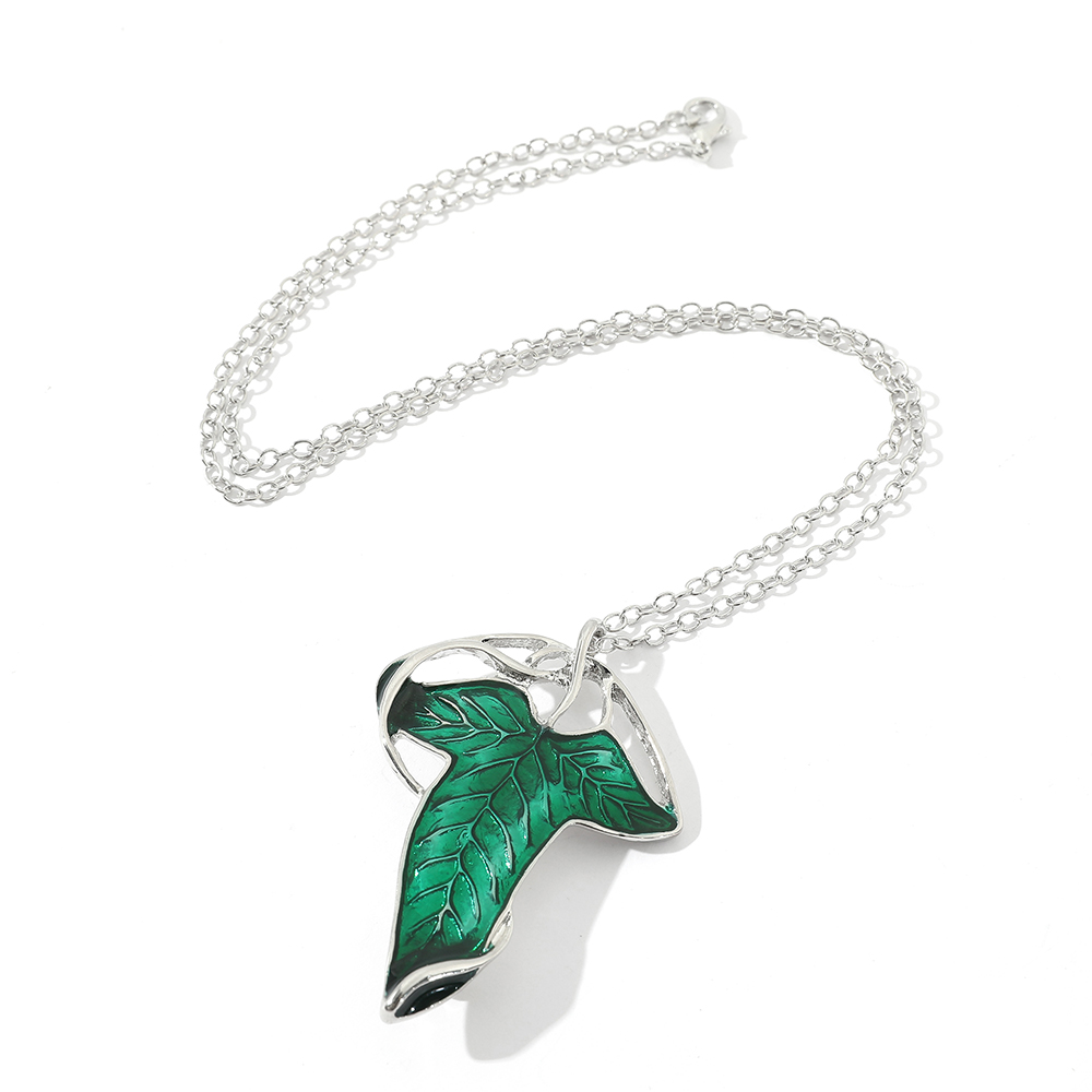Collier pendentif feuille vert - Vintage Fashion Stores avis et prix