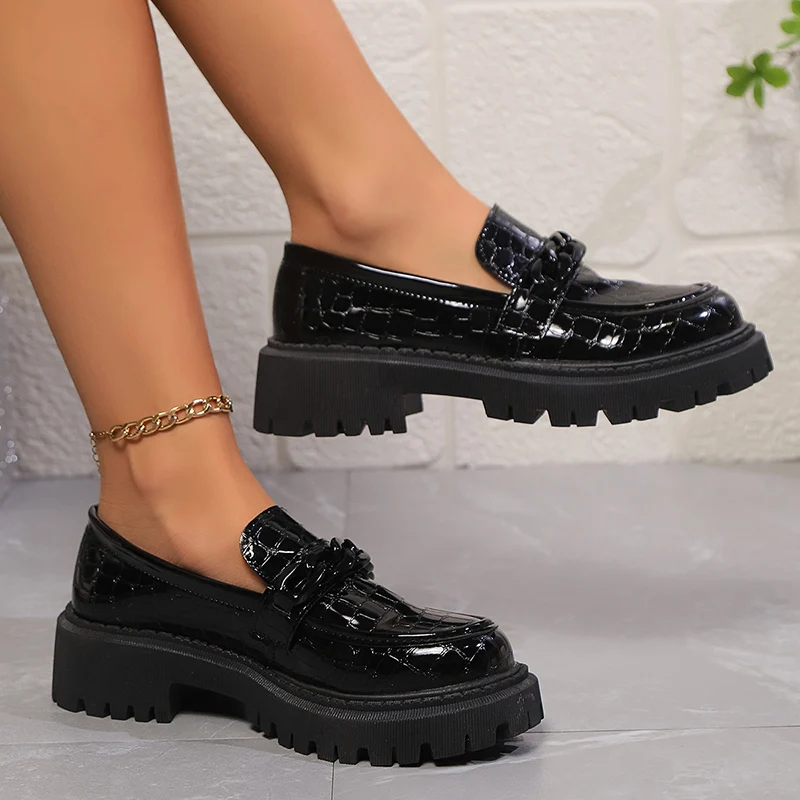 Mocassins à talons carrés épai - Vintage Fashion Plus Size avis et prix